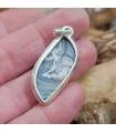Pendentif en argent et pierre naturelle d'agate crazy lace