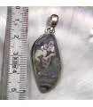 Pendentif en argent et pierre naturelle d'agate crazy lace
