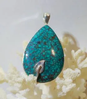 Pendentif Vasanti-Patra – Argent 925 & Turquoise