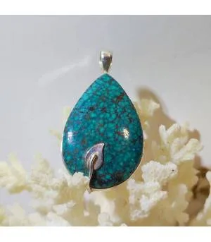 Pendentif Vasanti-Patra – Argent 925 & Turquoise