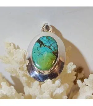 Pendentif Neela-Pravaha – Argent 925 & Turquoise