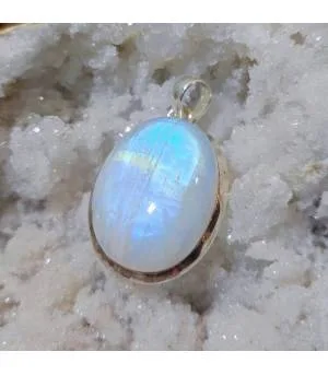 Pendentif Chandra-Kiran – Argent 925 & Pierre de Lune