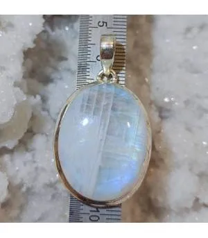 Pendentif Chandra-Kiran – Argent 925 & Pierre de Lune