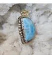 Pendentif argent pierre naturelle de larimar Shantilight