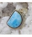 Pendentif argent pierre naturelle de larimar Shantilight