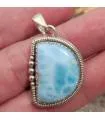 Pendentif argent pierre naturelle de larimar Shantilight