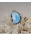 Pendentif argent pierre naturelle de larimar Shantilight