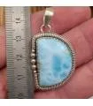 Pendentif argent pierre naturelle de larimar Shantilight
