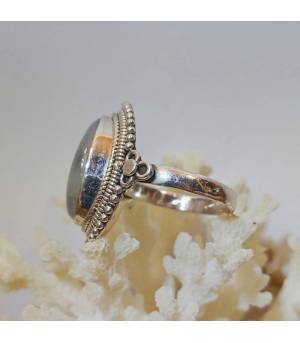Bague Dhavalya – Argent 925 & Pierre de Lune