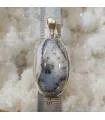Pendentif argent pierre naturelle d'agate dendritique