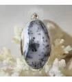 Pendentif argent pierre naturelle d'agate dendritique