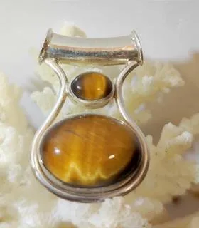 Pendentif ethnique bijoux pierre naturelle