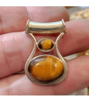 Pendentif ethnique bijoux pierre naturelle