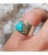 Bague argent bijoux turquoise naturelle Shantilight
