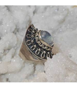 Bague Rajanigandha-Shetra – Argent 925 & Pierre de lune