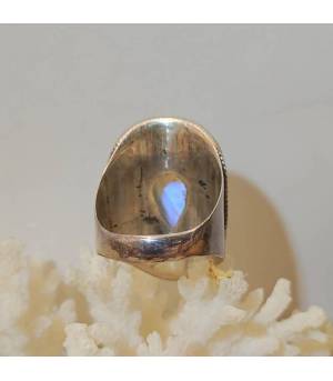 Bague Rajanigandha-Shetra – Argent 925 & Pierre de lune