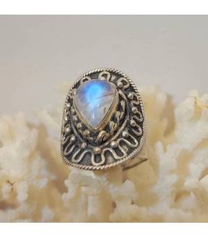 Bague Rajanigandha-Shetra – Argent 925 & Pierre de lune
