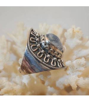 Bague Rajanigandha-Shetra – Argent 925 & Pierre de lune