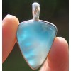 Pendentif argent bijoux pierre naturelle bleue ciel de larimar shantilight