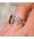 bague vintage en argent et pierre naturelle de citrine.