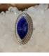 Bague argent royale pierre naturelle lapis lazuli