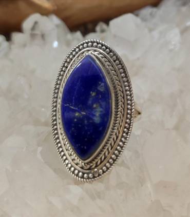Bague argent royale pierre naturelle lapis lazuli
