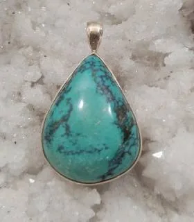 Pendentif Mayura-Tala – Argent 925 & Turquoise