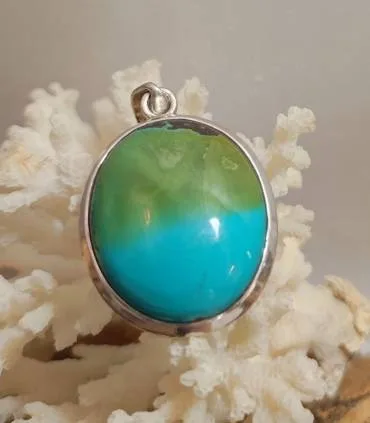 Pendentif Utsaara – Argent 925 & Turquoise