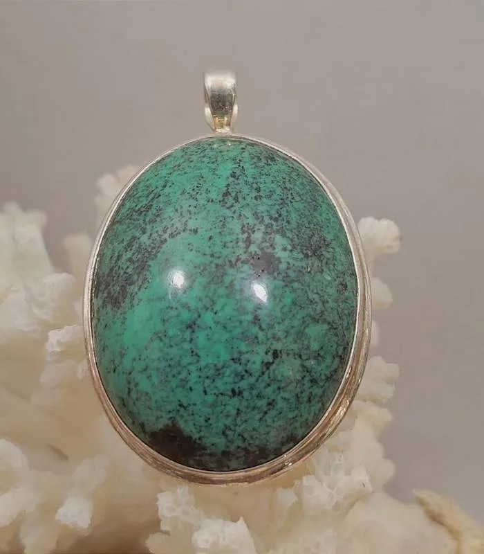 Pendentif Tsangpo – Argent 925 & Turquoise