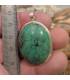 Pendentif boho chic en argent et pierre naturelle de turquoise tibétaine