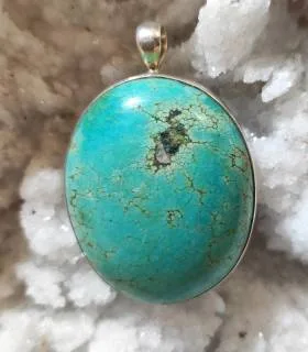 Pendentif Shyama-Roc – Argent 925 & Turquoise