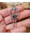 pendentif argent cristal améthyste pendule