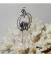 pendentif argent cristal améthyste pendule