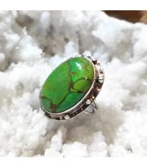 Bague Vasuki-Pravaha – Argent 925 & Turquoise