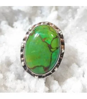 Bague Vasuki-Pravaha – Argent 925 & Turquoise