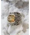 Bague vintage argent et pierre naturelle de citrine