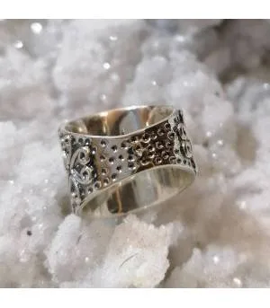 Bague vintage argent et pierre naturelle de citrine