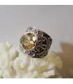 Bague vintage argent et pierre naturelle de citrine