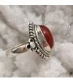 Bague ethnique en argent et cornaline Shantilight