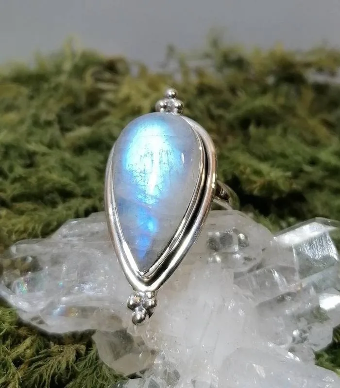 Bague Rasa-Chandra – Argent 925 & Pierre de Lune