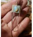 Pendentif ethno tribal cristal et opale éthiopienne.