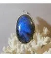 Pendentif Nila-Kanta – Argent 925 & Labradorite bleue