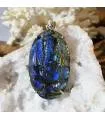 Pendentif Ganesha argent et pierre naturelle de labradorite.