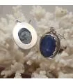 Boucles d'oreilles argent pierres naturelles de cyanite.