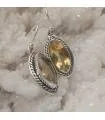 Boucles d'oreilles argent pierres naturelles de citrine