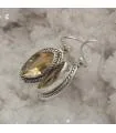 Boucles d'oreilles argent pierres naturelles de citrine
