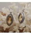 Boucles d'oreilles argent pierres naturelles de citrine