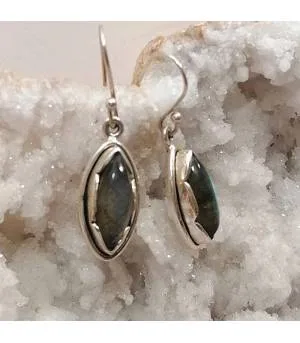 Boucles d'oreilles Nila-Maya – Argent 925 & Labradorite