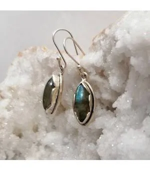 Boucles d'oreilles Nila-Maya – Argent 925 & Labradorite