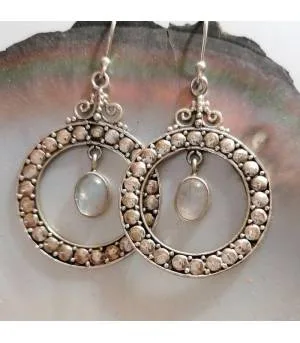 Boucles d’oreilles Shashi-Vana – Argent 925 & Pierre de Lune